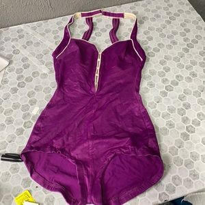 Vintage Purple One Piece Sz 11/12 Swimsuit Robby Len